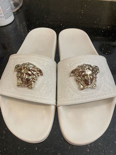 versace baroque medusa slides|versace medusa slide sandals.